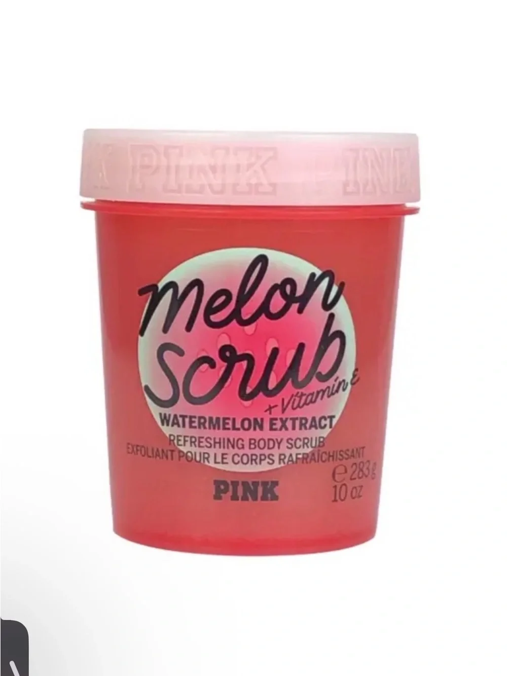 VICTORIAS SECRET PINK MELON REFRESHING BODY SCRUB EXFOLIANT VITAMIN E 10 oz NEW